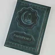 C-073 Обложка на автодокументы с паспортом &quot;Мечеть&quot; (КРС/нат. кожа) - C-073 Обложка на автодокументы с паспортом "Мечеть" (КРС/нат. кожа)